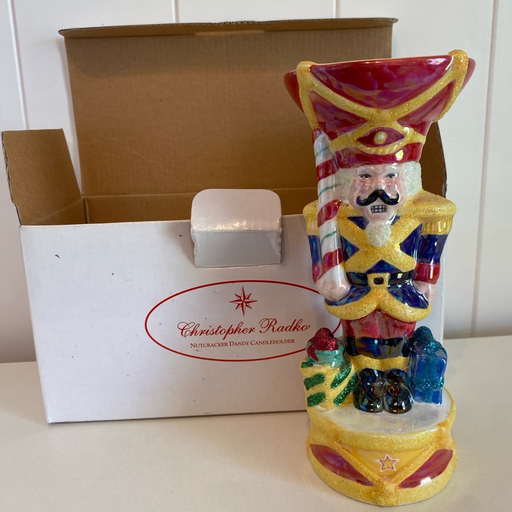 Vintage Christopher Radko "Nutcracker Dandy" Candleholder holiday piece